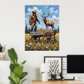 Poster Le dilemme de Bigfoot : l'Elk et le Wagon (Bureau à domicile)
