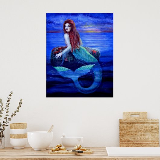 Poster "Le dîner de sirène" (Cuisine)