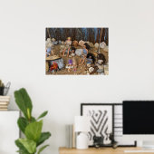Poster Le dîner est servi. (Bureau à domicile)