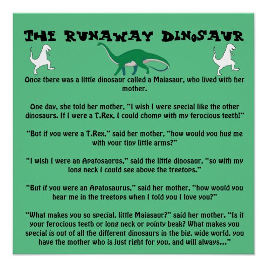 Poster Le Dinosaure Runaway (Devant)