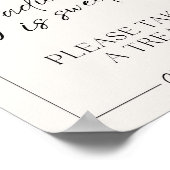 Poster Le diplôme est signe de table douce (Coin)