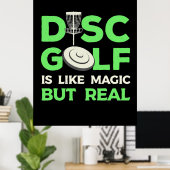 Poster Le Disk Golf Est Comme Magique Mais Réel (Bureau à domicile)
