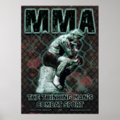 Poster Le Dk de combat MIXED MARTIAL ART penseur (Devant)