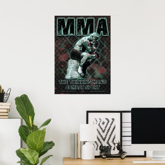 Poster Le Dk de combat MIXED MARTIAL ART penseur (Bureau à domicile)