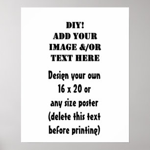 Poster Le do-it-yourself conçoivent votre propre 16 x 20