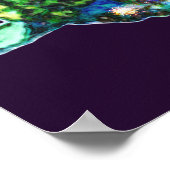 Poster Le doigt de couleur cosmique (Coin)