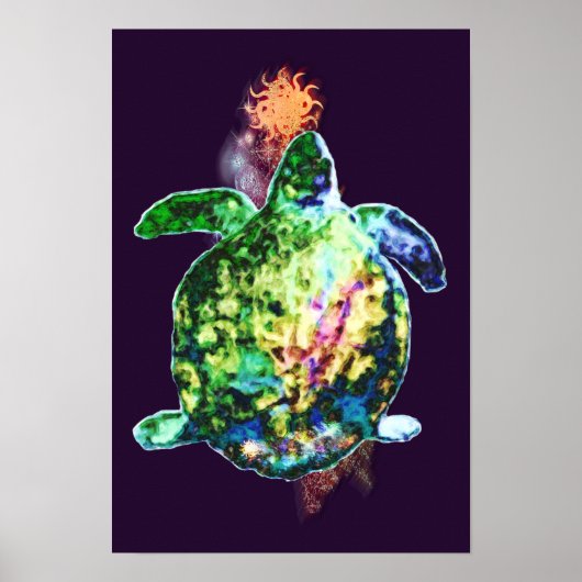 Poster Le doigt de couleur cosmique (Devant)