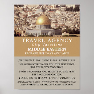 Poster Le Dôme du Rocher, Jérusalem, Agence de Voyage