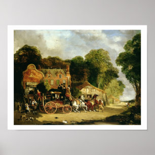 Poster Le Dorking et Londres Royal Mail partant de 'mars