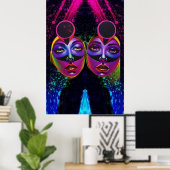 Poster Le double apéritif de la mode II (Bureau à domicile)