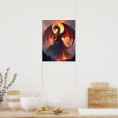 Poster Le Dragon de la Forge Volcanique (Cuisine)