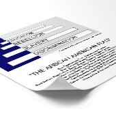 POSTER LE DRAPEAU AFRICAIN AMÉRICAIN DÉTAILLÉ (Coin)