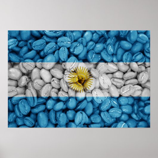 Poster Le drapeau argentin café (Devant)