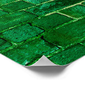 Poster Le drapeau brésilien sur un mur de briques (Coin)