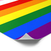 Poster Le drapeau de fierté à onze bandes de SlipperyJoe' (Coin)