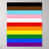 Poster Le drapeau de fierté à onze bandes de SlipperyJoe' (Devant)