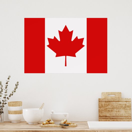 Poster Le drapeau de la Feuille d'érable du Canada (Cuisine)