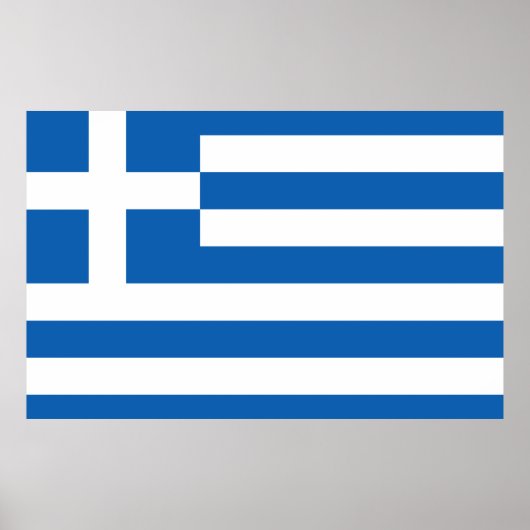 Poster Le drapeau de la Grèce (Devant)