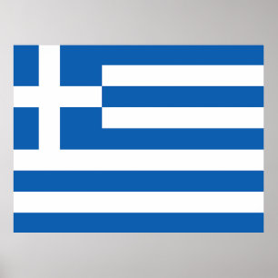 Poster Le drapeau de la Grèce
