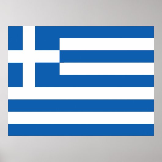 Poster Le drapeau de la Grèce (Devant)
