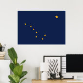 Poster Le drapeau de l'Alaska (Bureau à domicile)