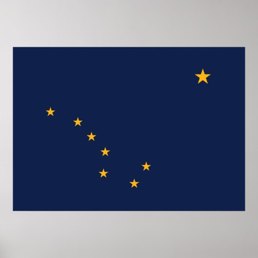 Poster Le drapeau de l'Alaska (Devant)
