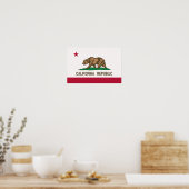 Poster Le drapeau de l'ours - Etat de Californie (Cuisine)