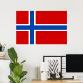 Poster Le Drapeau de Norway (Bureau à domicile)