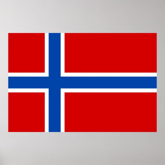 Poster Le Drapeau de Norway (Devant)