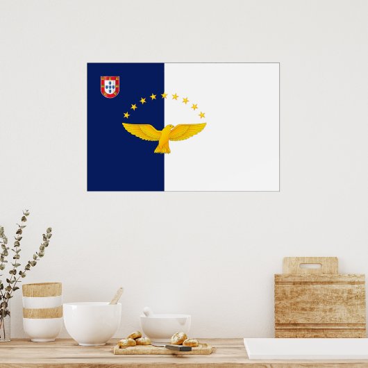 Poster Le drapeau des Açores (Cuisine)