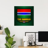 Poster Le drapeau gambien (Bureau à domicile)