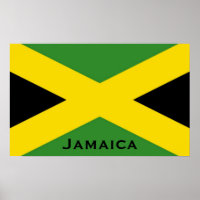 Le drapeau jamaïcain à la limite avec le mot jamaï