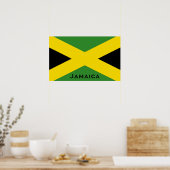 Poster Le drapeau jamaïcain à la limite avec le mot jamaï (Cuisine)