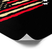 Poster Le Drapeau Patriotique Américain Jette Avion 4e De (Coin)