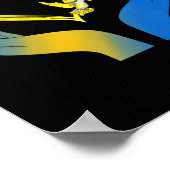 Poster Le Drapeau Ukrainien Dove Ukraine Coeur Mains (Coin)