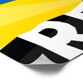 Poster Le drapeau ukrainien résiste au drapeau (Coin)