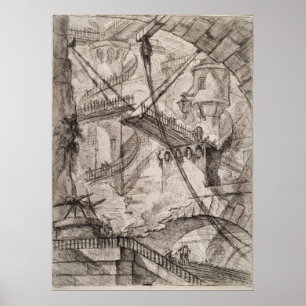 Poster Le Drawbridge, Giovanni Battista Piranesi