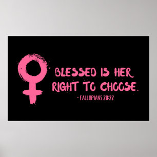 Poster Le droit de choisir une féministe verse