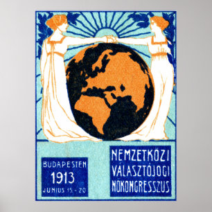 Poster Le droit de vote 1913 de la femme