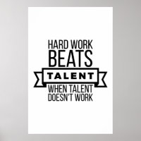 Le dur labeur bat le talent quand le talent ne