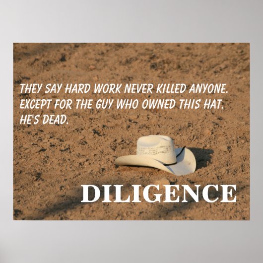 Poster Le dur labeur ne vous tuera pas (je vous promets) (Devant)