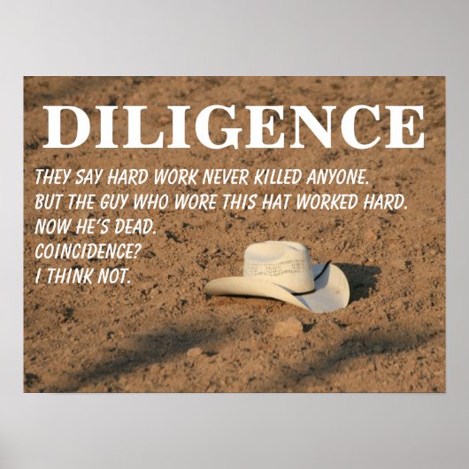 Poster Le dur labeur ne vous tuera pas (je vous promets)  (Devant)