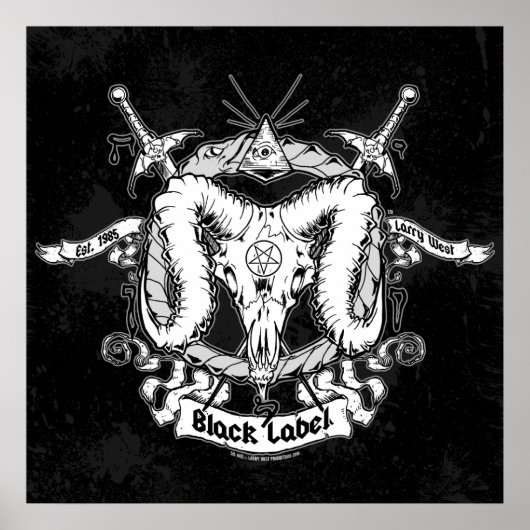 Poster Le Étiquette noir de Larry West (Devant)
