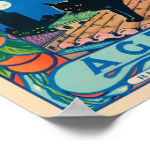 Poster Le Étiquette Vintage Cat Agruna Black Cat (Coin)