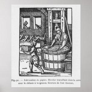 Poster Le fabricant de papier