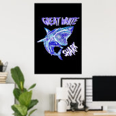 Poster Le fabuleux grand requin blanc (Bureau à domicile)