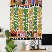 Poster Le Fairgrounds Abstrait, Nouvelle-Orléans (Bureau à domicile)