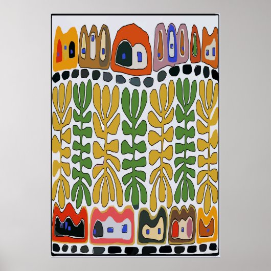 Poster Le Fairgrounds Abstrait, Nouvelle-Orléans (Devant)