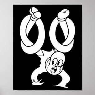 Poster Le Fantôme de Clown Travail Noir Tordu