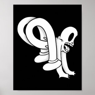 Poster Le Fantôme de Clown Twisty Blackwork 